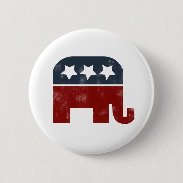 GOP-logotyp för elefant Knapp (Framsida)