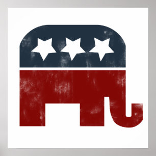 GOP-logotyp för elefant Poster