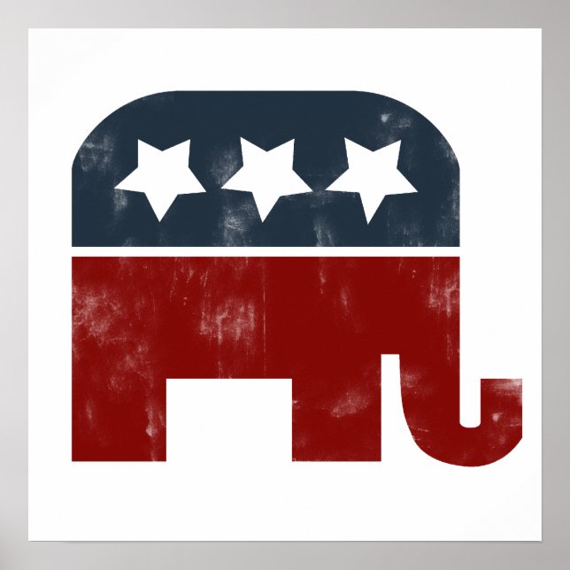 GOP-logotyp för elefant Poster (Framsidan)
