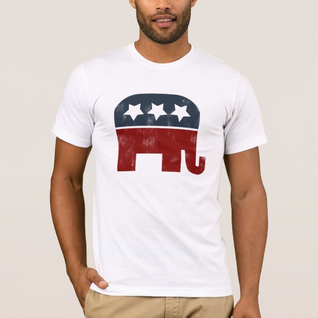 GOP-logotyp för elefant T-shirt (Framsida)