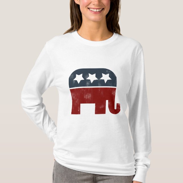 GOP-logotyp för elefant T Shirt (Framsida)