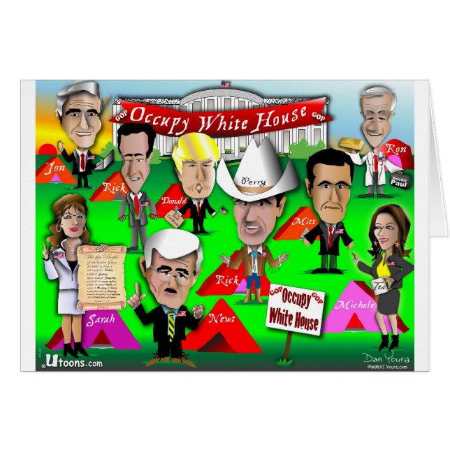GOP Occupy White House Hälsningskort (Framsidan Horizontal)