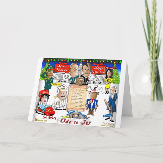 GOP och Tea Party jul Helgkort (Framsida)