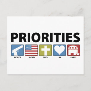 GOP-prioriteringar Vykort