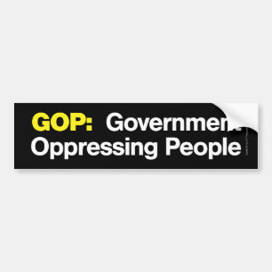 GOP: Regerings- förtrycka folk Bildekal