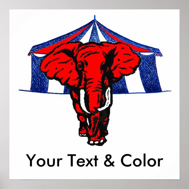 GOP Republican Elephant POSTER Skriv ut (Framsidan)