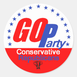 GOP-REPUBLIKAN 2016 RUNT KLISTERMÄRKE