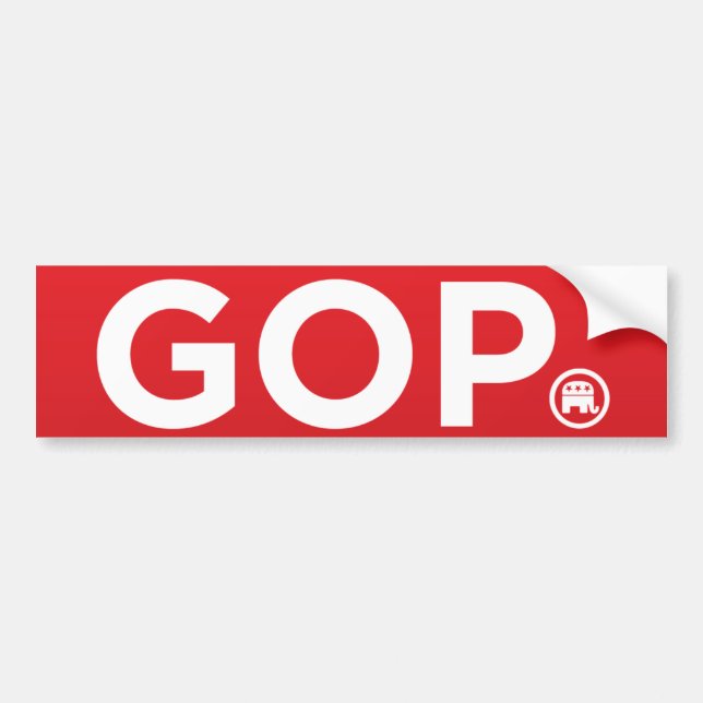 Gop-republikanlogotyp Bildekal (Framsidan)