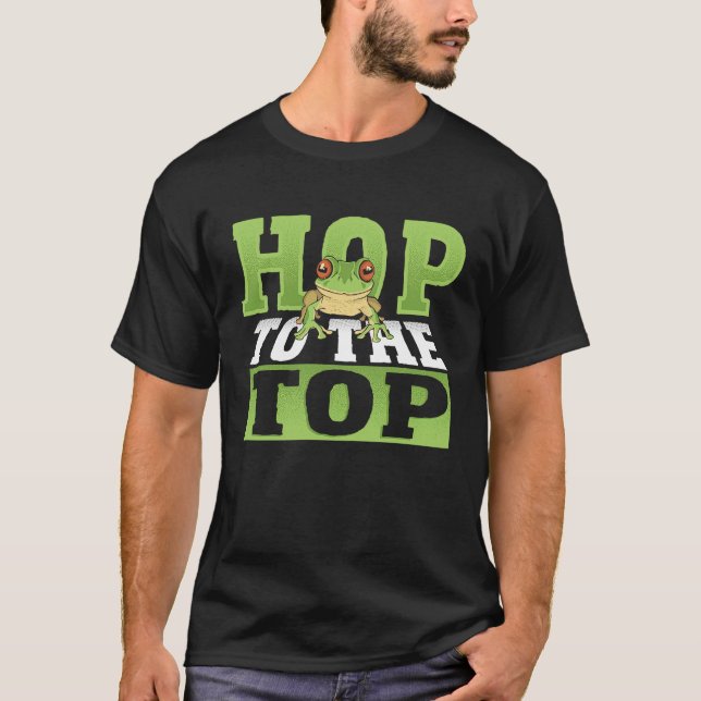 Gop To The Top Red Eyed Tree Frog T Shirt (Framsida)