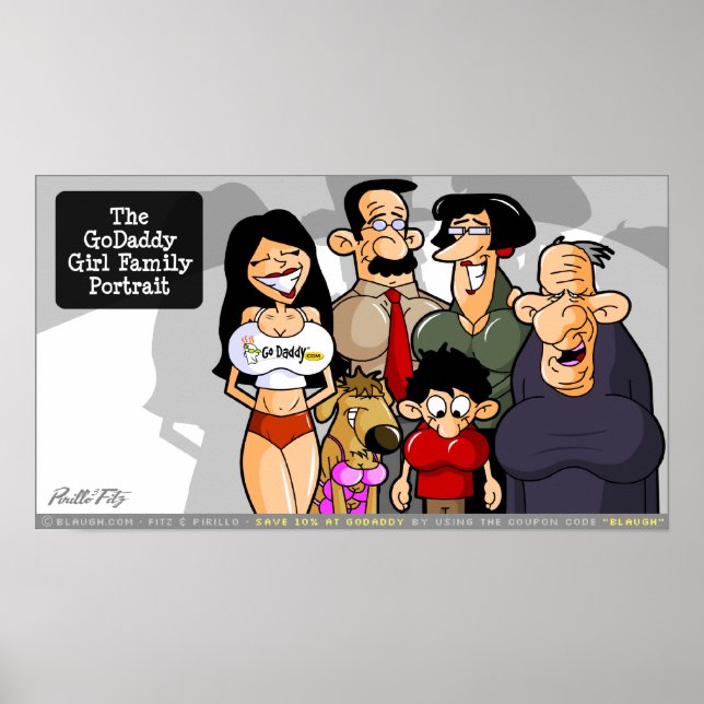 GoPappa Girl Family Porträtt Poster (Framsidan)