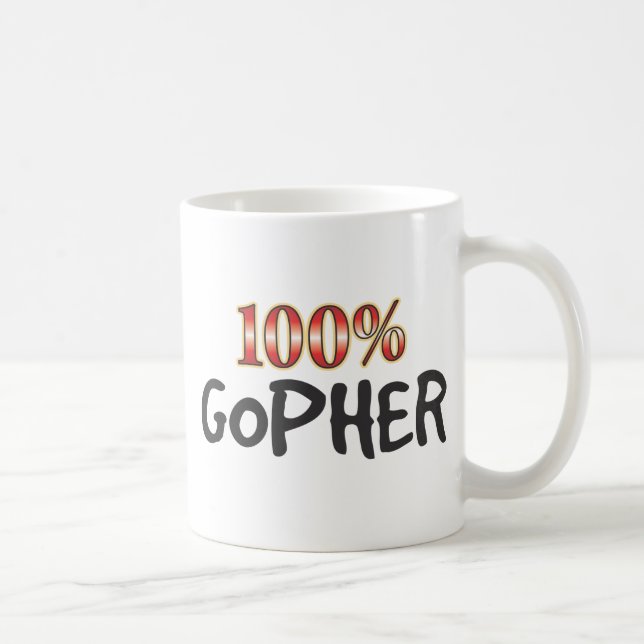 Gopher 100 procent kaffemugg (Höger)