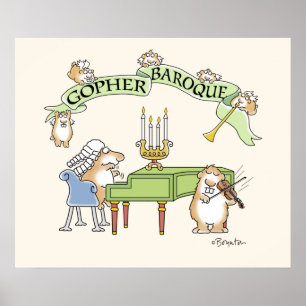 GOPHER BAROQUE av Sandra Boynton Poster
