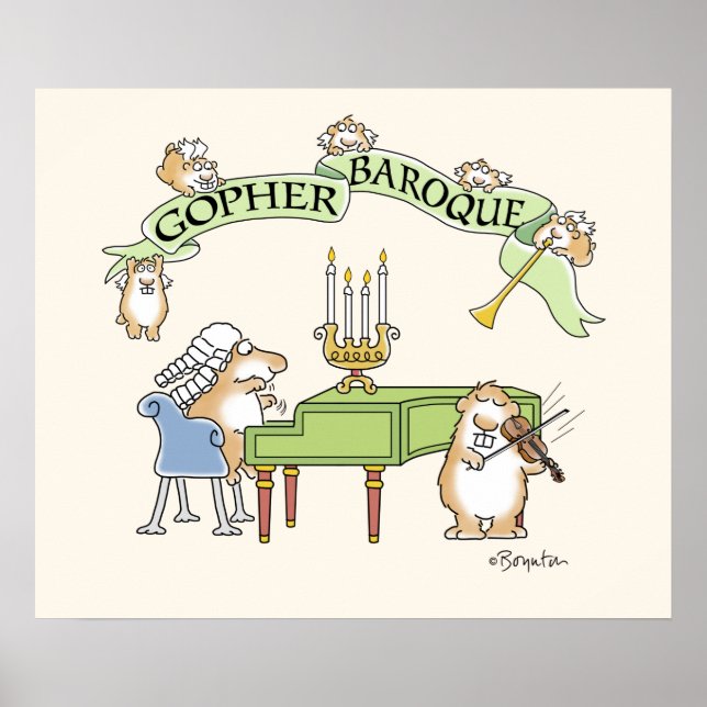 GOPHER BAROQUE av Sandra Boynton Poster (Framsidan)