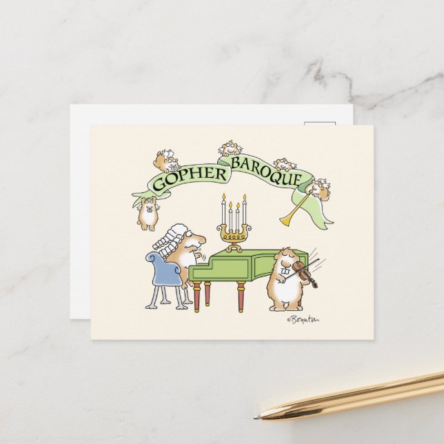 GOPHER BAROQUE av Sandra Boynton Vykort (Fram/Back In Situ)