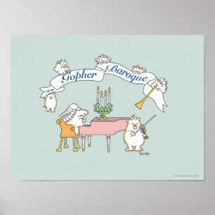 GOPHER BAROQUE poster av Sandra Boynton