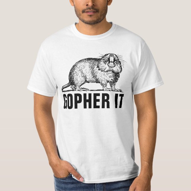 GOPHER DET, roliga T-tröja T-shirt (Framsida)