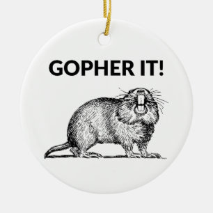 Gopher Det Roligt Gopher Puns Julgransprydnad Keramik