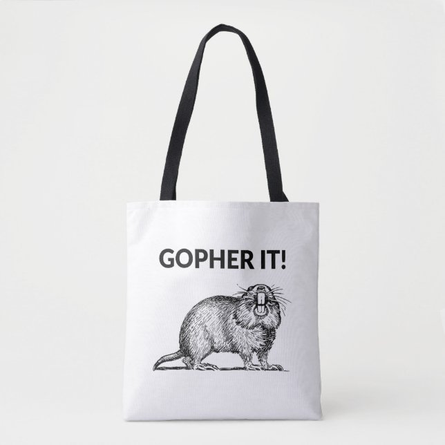 Gopher Det Roligt Gopher Puns Tygkasse (Framsida)