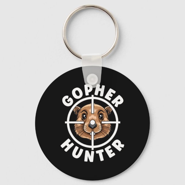 Gopher Hunter Crosshairs Trap Hunting Nyckelring (Framsida)