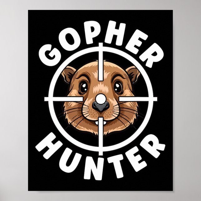 Gopher Hunter Crosshairs Trap Hunting Poster (Framsidan)
