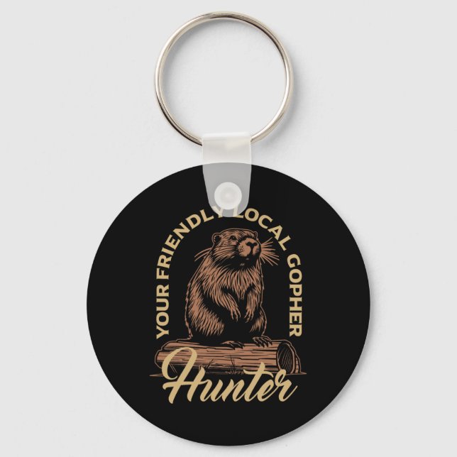 Gopher Hunter Gear Equipment Essentials Gopher Sla Nyckelring (Framsida)