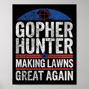 Gopher Hunter Skapar Lawns Underbar I Gopher Hunti Poster
