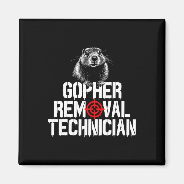 Gopher Hunting Supplies Gopher Hunter Gopher Hunti Magnet (Framsidan)