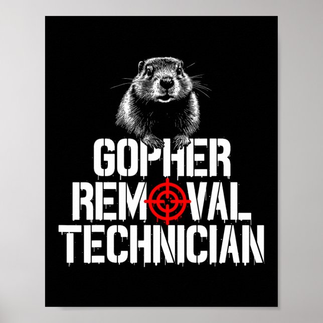 Gopher Hunting Supplies Gopher Hunter Gopher Hunti Poster (Framsidan)