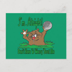 Gopher och Golfball Vykort