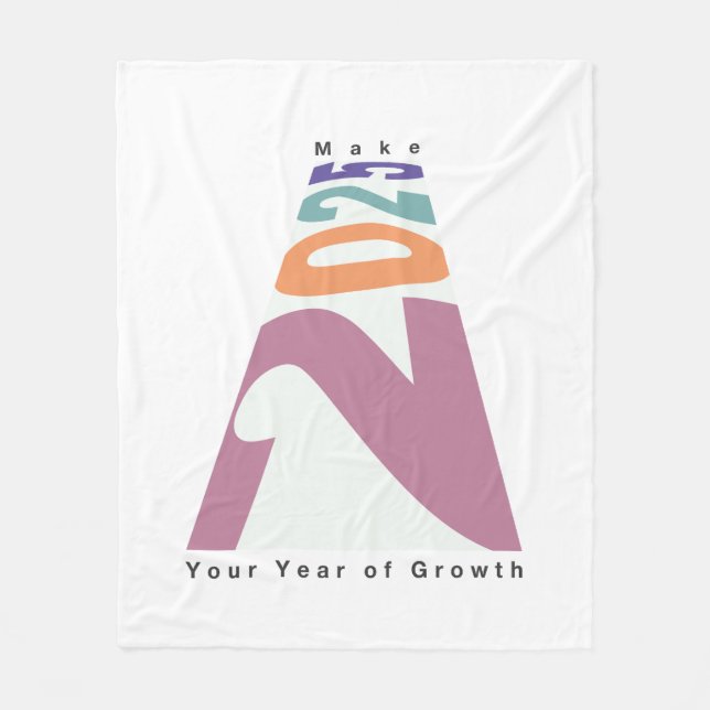 Gör 2025 till ditt tillväxtår fleecefilt (Framsidan)