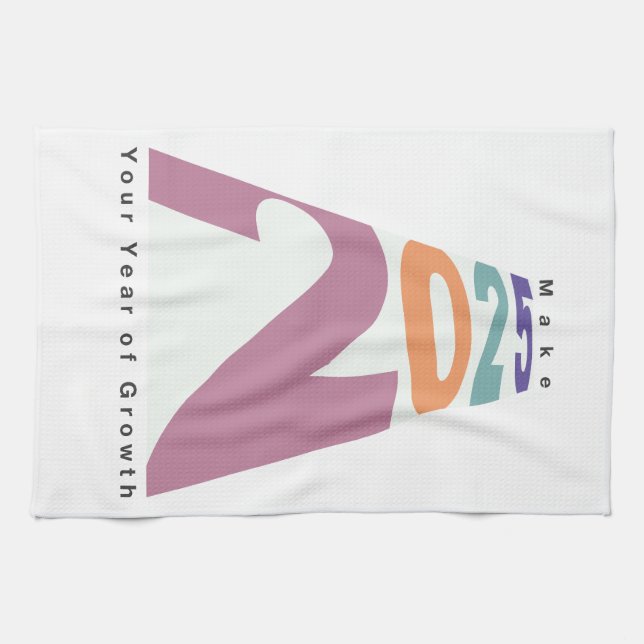 Gör 2025 till ditt tillväxtår kökshandduk (Horisontell)