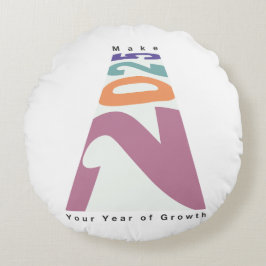 Gör 2025 till ditt tillväxtår rund kudde