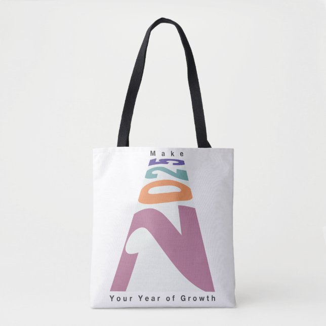 Gör 2025 till ditt tillväxtår tygkasse (Framsida)