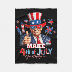 Gör 4 juli fantastiskt igen Patriotisk fyrverkeri Fleecefilt