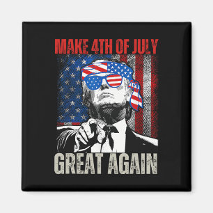 Gör 4 juli fantastiskt igen rolig Trump amerikansk Magnet