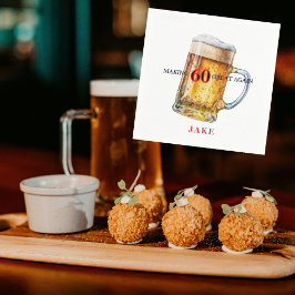 Gör 60 fantastiskt igen ölfödelsedagsfest pappersservett