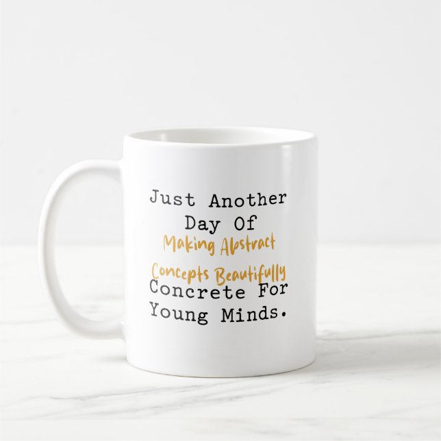 Gör abstrakta koncept konkreta matematiklärare kaffemugg (Vänster)