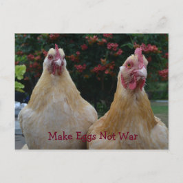Gör ägg inte till Krig... Buff Orpington Hens-vyko Vykort