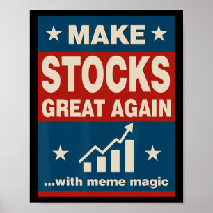 Gör Aktier Stora Igen Trump Ny Ekonomi Politik  Poster