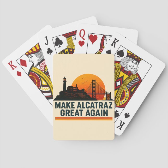 Gör Alcatraz Underbart igen lustigt Casinokort (Baksidan)