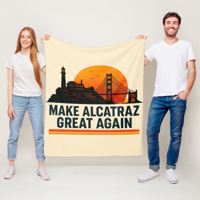 Gör Alcatraz Underbart igen lustigt Fleecefilt (På plats)