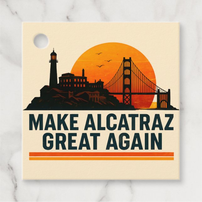 Gör Alcatraz Underbart igen lustigt Gåvor Etiketter (Framsida)