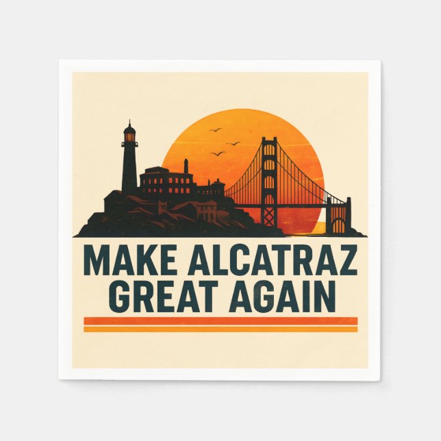 Gör Alcatraz Underbart igen lustigt Pappersservett (Framsidan)