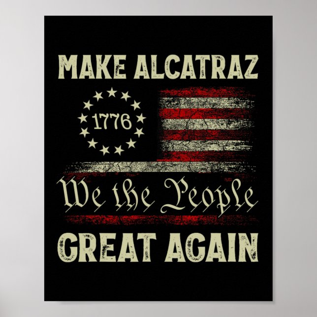 Gör Alcatraz Underbart igen, roligt Trump Alcatraz Poster (Framsidan)