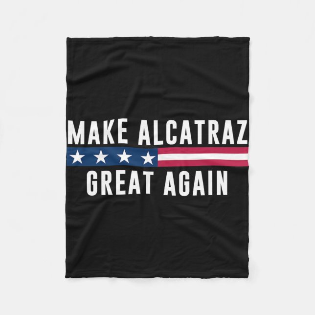 Gör Alcatraz Underbart igen, roligt Trump Manar Kv Fleecefilt (Framsidan)