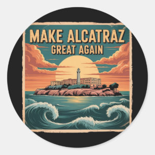 Gör Alcatraz Underbart igen Trump 5 Runt Klistermärke