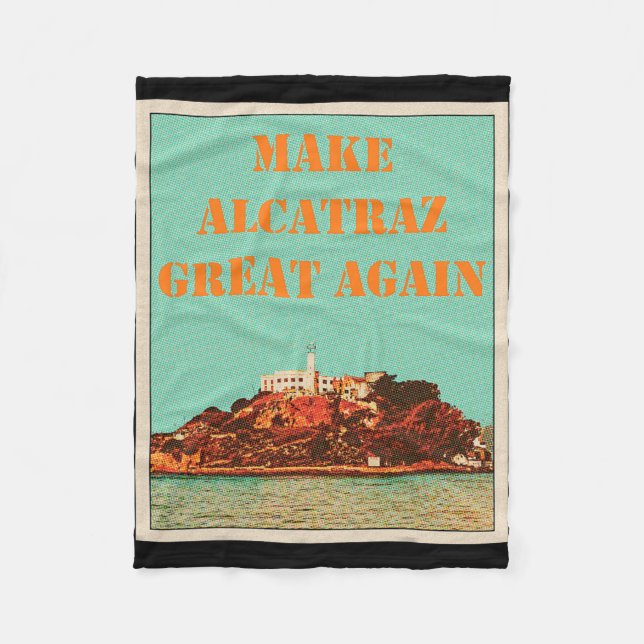 Gör Alcatraz Underbart igen Trump Usa 2 Fleecefilt (Framsidan)