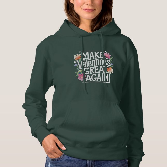 Gör Alla Hjärtans Dag Stora Igen Blommig  T Shirt (Framsida)