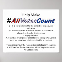 Gör alla röstantal med valtips Poster