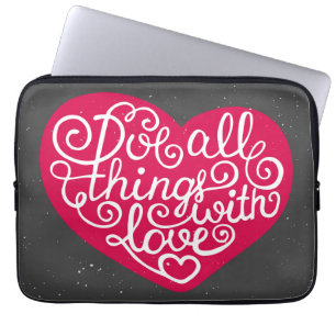 Gör alla saker med röd kärlek laptop sleeve